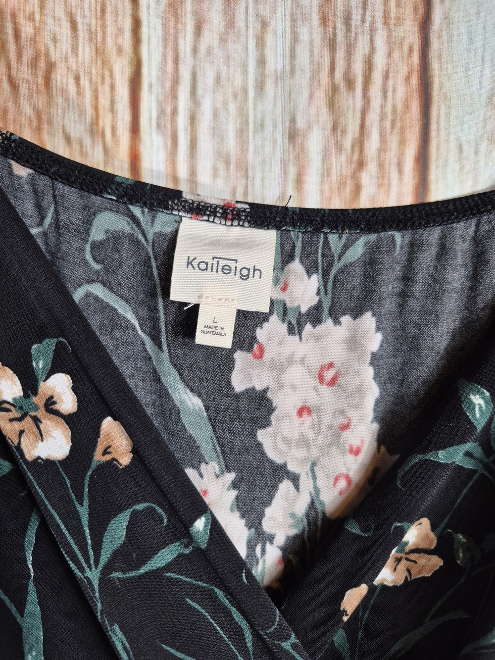 Kaleigh Black Floral Culotte Style Jumpsuit Size L - Picture 5 of 8